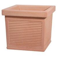 Jarrón cuadrado Lombardía Terra cotta - 62 cm