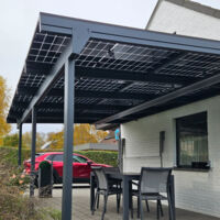 Pergola tettoia fotovoltaica CORNALINE (Grigio antracite strutturato RAL7016ST)