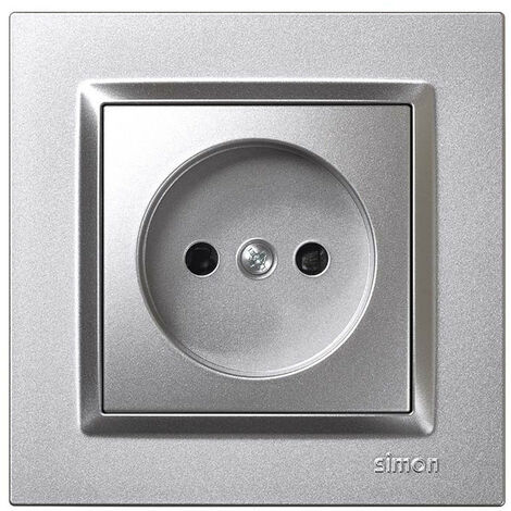 Enchufe bipolar simon s10 aluminio