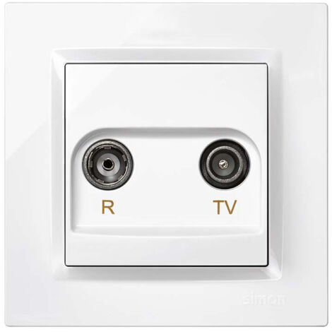 Toma television intermedia simon s10 blanco (1/3)