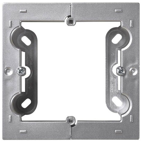 Caja eléctrica mecanismos doble superficie aluminio serie 10 SIMON