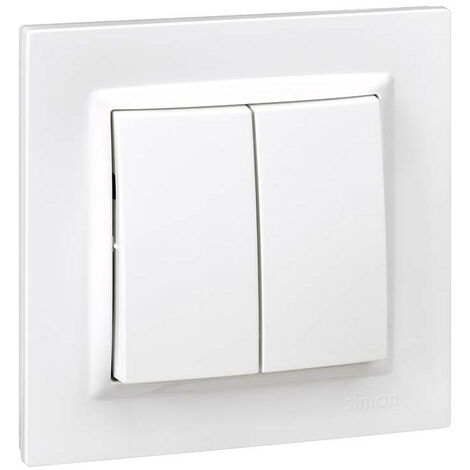 Doble conmutador simon s10 blanco