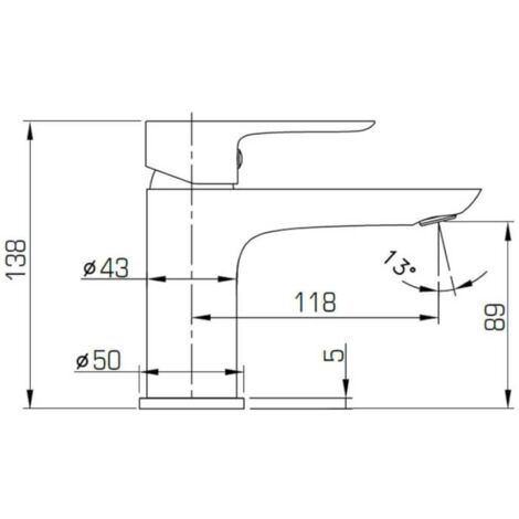 MONOMANDO LAVABO CASSIO CROMO (1/3)