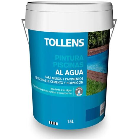 TOLLENS PINTURA PISCINAS ACRILICA BASE AGUA 15L AZUL CLARO