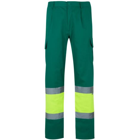 Pantalón bicolor av verde/amarillo Velilla - size M