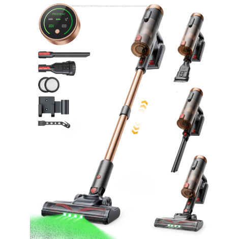 Proscenic – Aspirateur balai sans fil 400W – Puissance d'aspiration 40 kPa – Autonomie 40 min – Écran intelligent LED – Ultra léger - 40min