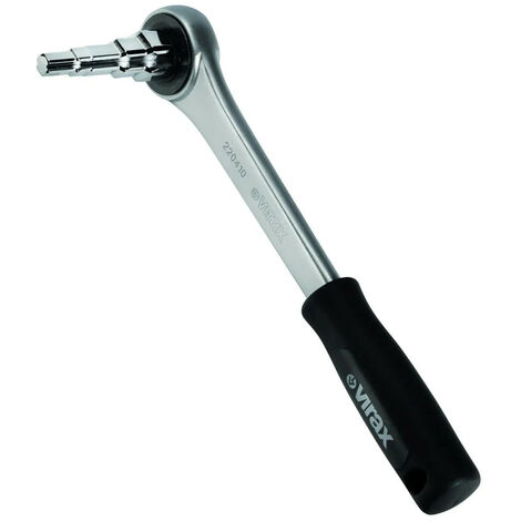 Virax - Llave de montaje escalonado 3/8" - 1/2" - 3/4" - 1" + carraca Ø 1/2" hembra