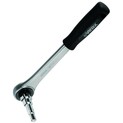 Virax - Llave de montaje escalonado 3/8" - 1/2" - 3/4" - 1" + carraca Ø 1/2" hembra
