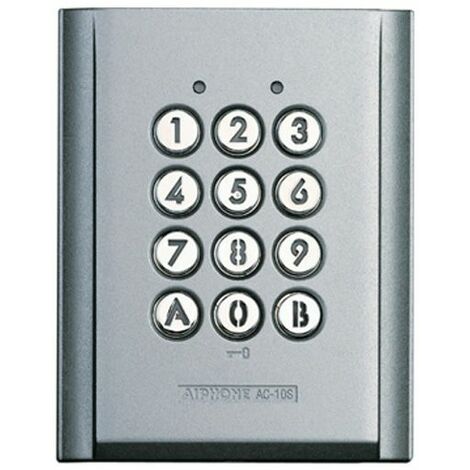 Aiphone – Teclado empotrado retroiluminado resistente al vandalismo – 100 códigos programables – 2 relés 12/24V CA-CC – Teclas retroiluminadas (1/5)