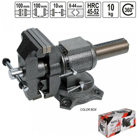 Yato - Tornillo de banco rotativo multiuso de 4" - YT-6505