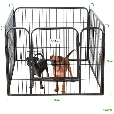  Jaula para perro con el mejor alambre de Internet, Jaula para  perros de acero y metal con dos puertas, Hogar para Mascotas de interiores  y exteriores