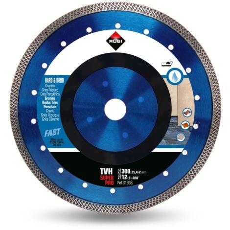 Disco diamantado TVH 250 Superpro RUBI Ø 250 mm para materiales duros - 31937