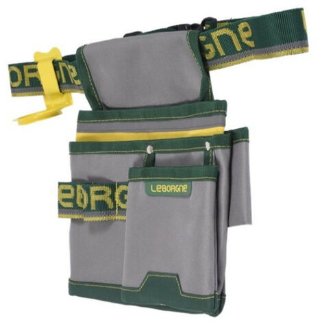 Bolsa para cinturón de herramientas, bolsa de uñas de contratistas  profesionales con correas de cinturón dobles, bolsa de herramientas de lona