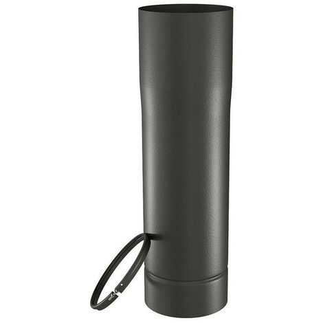 Tubo corredizo esmaltado negro mate TEN 348541 50cm D150mm con anilla