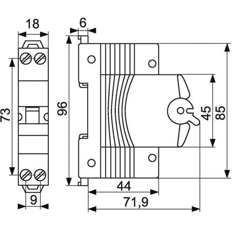 Gewiss - Disyuntor Ph+N conexión por tornillo 1 módulo 2A