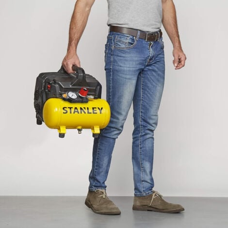 Compresor silencioso Stanley DST100/8/6 59dB 100l/min 8bar Depósito de 6L
