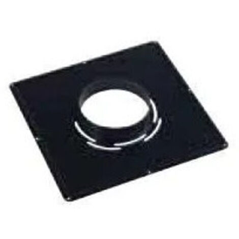 Placa posterior TEN 126125 negra 400x400mm para estufa D125mm