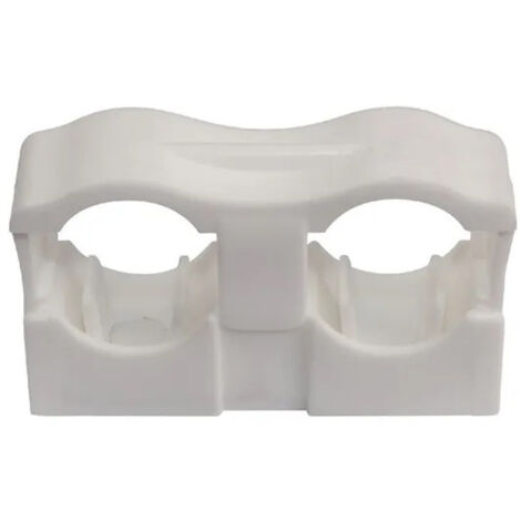 100 Nicoll COLLCLIP® collares de fijación dobles para PVC multicapa blanco (1/2)