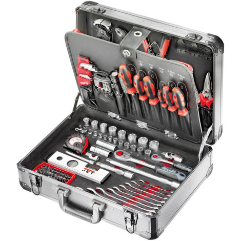 Valigetta di 116 utensili meccanici in alluminio 1/4 + 1/2 JET TOOLS - Y-116B