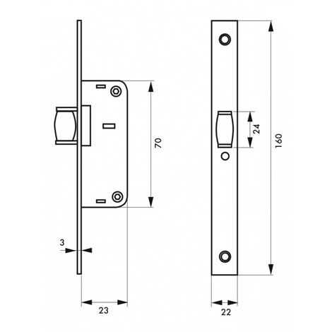 Thirard - Serratura a rullo da incasso - 13919