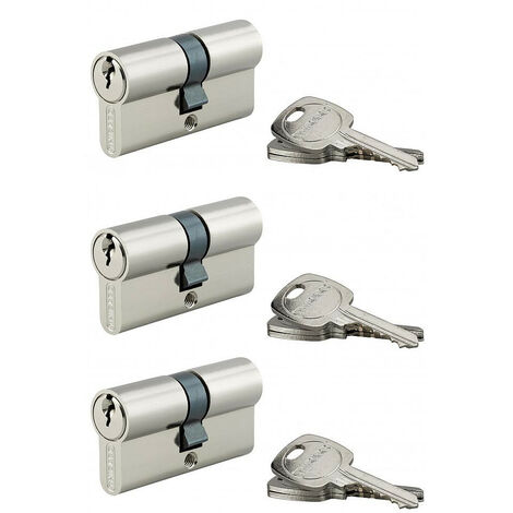 Set di 3 cilindri Thirard STD a doppia entrata 30x30mm 9 chiavi