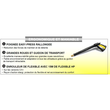 Karcher - Idropulitrice Pro ad acqua fredda 150 bar 2800 W + Rotabuse - HD 5/15 C+