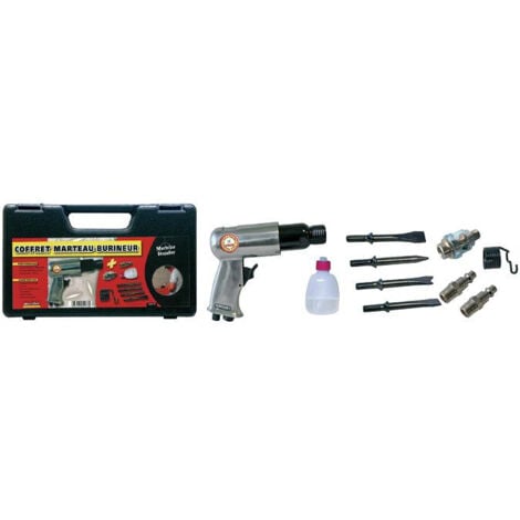 Mecafer – Coffret marteau burineur + burins hexagonaux