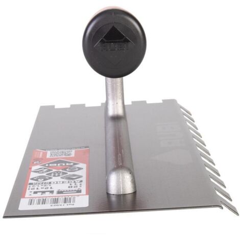 Pettine per colla Rubi in acciaio 28cm 12x12 denti inclinati Manico Rubiflex