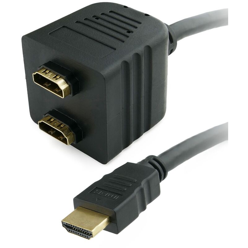 CableMarkt - Passiver Duplikator von 1 HDMI-Stecker auf 2 HDMI-Buchsen von  25 cm