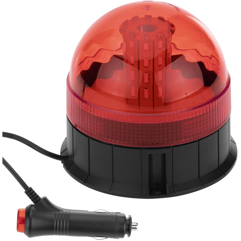 PrixPrime - LED-Blitzlicht für Kfz-Zigarettenanzünder Magnetbefestigung 10V  rote Farbe