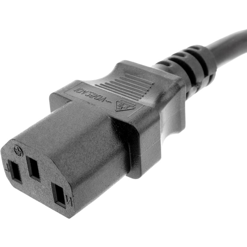 CableMarkt - Stromkabel Stecker Meter IEC-60320 Buchse C14 5 C13 3x1,5mm² auf