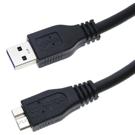 CableMarkt - Hochgeschwindigkeits-USB-Kabel mit USB 3.0-Stecker Typ A auf  MicroUSB-Stecker Typ B, 1