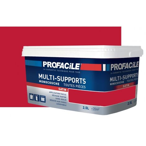 Peinture intérieure multi-supports, satin, murs, plafonds, boiseries, radiateurs, sans odeur, plusieurs teintes PROFACILE BF1B37 2.5 litres
