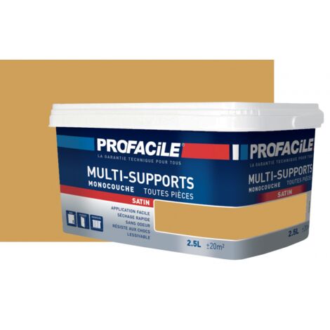 Peinture intérieure multi-supports, satin, murs, plafonds, boiseries, radiateurs, sans odeur, plusieurs teintes PROFACILE CEA05A 2.5 litres