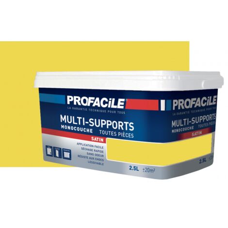 Peinture intérieure multi-supports, satin, murs, plafonds, boiseries, radiateurs, sans odeur, plusieurs teintes PROFACILE EED850 2.5 litres