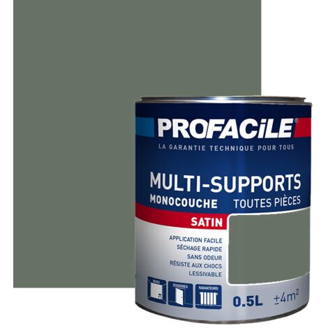 Peinture murale satin 0.5L – Multi-supports pour murs, plafonds, boiseries, radiateurs – Sans odeur, séchage rapide