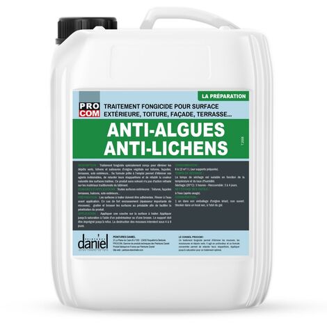 Anti dépôt vert, anti lichen, traitement fongicide professionnel, anti verdissure, destructeur algue, champignon PROCOM http://www.peinture-etancheite.com/img/co/435.jpg 20 litres