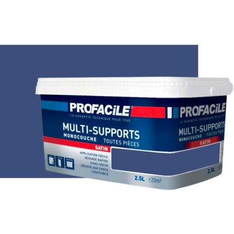 Peinture intérieure multi-supports, satin, murs, plafonds, boiseries, radiateurs, sans odeur, plusieurs teintes PROFACILE 464F75 2.5 litres