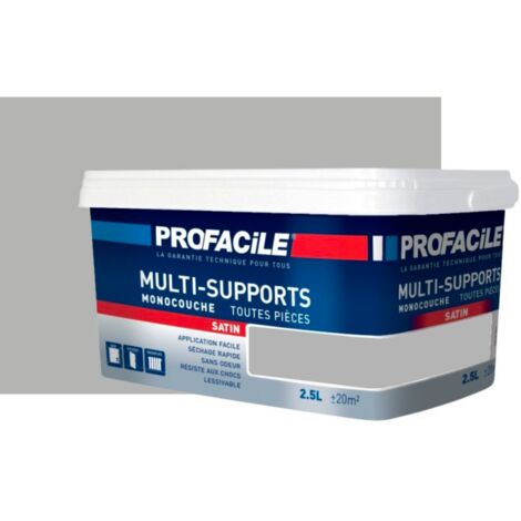 Peinture intérieure multi-supports, satin, murs, plafonds, boiseries, radiateurs, sans odeur, plusieurs teintes PROFACILE B0B0AF 2.5 litres