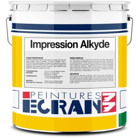 Peinture impression professionnelle opacifiante sans odeur – Fixante pour murs – Film légèrement satiné – 1 litre