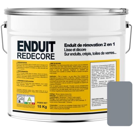 Enduit de lissage 15 kg – Rénovation rapide 2 en 1 – Pour plâtre, crépis, toile de verre – Application facile, séchage rapide - 83898F (1/3)
