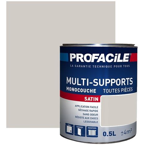 Peinture intérieure multi-supports, satin, murs, plafonds, boiseries, radiateurs, sans odeur, plusieurs teintes PROFACILE D1CDC6 0.5 litre