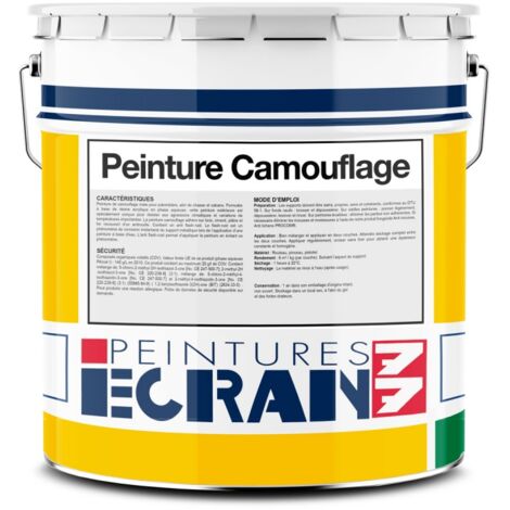 Peinture acrylique vert palombière mate – Excellente adhérence sur bois, béton et métal – Rendement 6 m²/kg – Temps de séchage 1h - ECRAN77