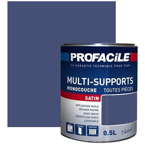 Peinture intérieure multi-supports, satin, murs, plafonds, boiseries, radiateurs, sans odeur, plusieurs teintes PROFACILE 464F75 0.5 litre