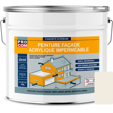 Peinture façade PROCOM crépi, façade à relief, imperméabilisation et protection des façades - Durable jusqu'à 10 ans f1ece1 10 litres