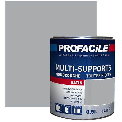 Peinture intérieure multi-supports, satin, murs, plafonds, boiseries, radiateurs, sans odeur, plusieurs teintes PROFACILE A8ACAE 0.5 litre