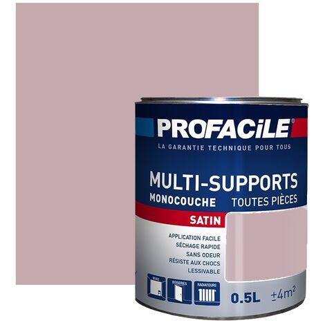 Peinture murale satin 0.5L – Multi-supports murs, plafonds, boiseries, radiateurs – Sans odeur, séchage rapide 30min - C4AAAF