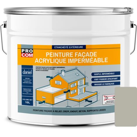 Peinture façade PROCOM crépi, façade à relief, imperméabilisation et protection des façades - Durable jusqu'à 10 ans b7b3a8 10 litres