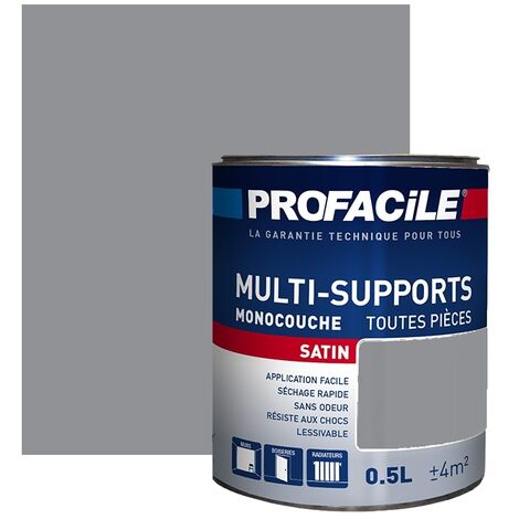 Peinture intérieure multi-supports, satin, murs, plafonds, boiseries, radiateurs, sans odeur, plusieurs teintes PROFACILE Feutrine 0.5 litre