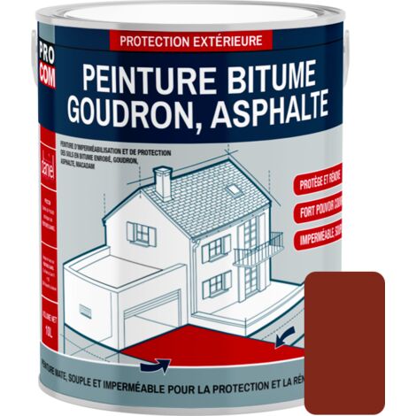 Peinture bitume, résine sol enrobé bitumeux, asphalte, goudron, macadam PROCOM 772F21 2.5 litres